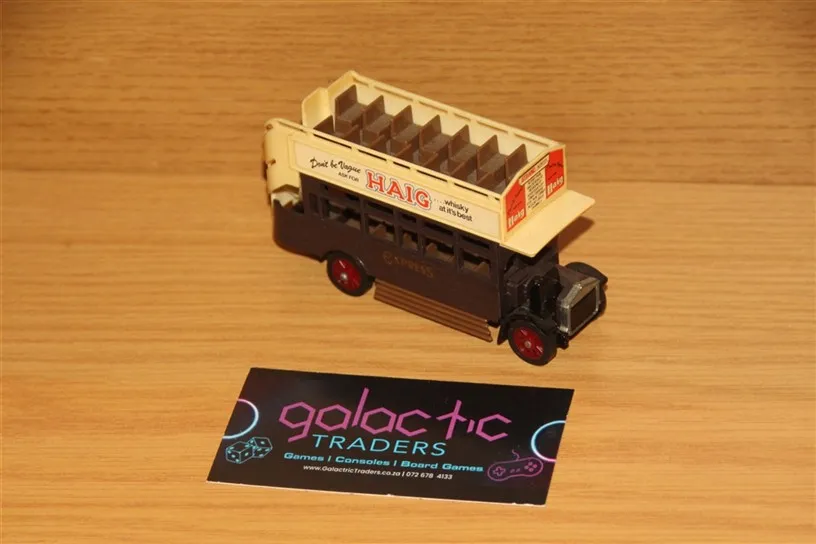 717z vintage 1982 matchbox y23 aec s type brown bu. 717Z Vintage 1982 Matchbox Y23 AEC S Type Brown Bus 1922 HAIG Double Decker Model Car