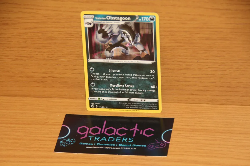 pokemon galarian obstagoon 161-264 tcg card. Pokemon Galarian Obstagoon 161-264 TCG Card